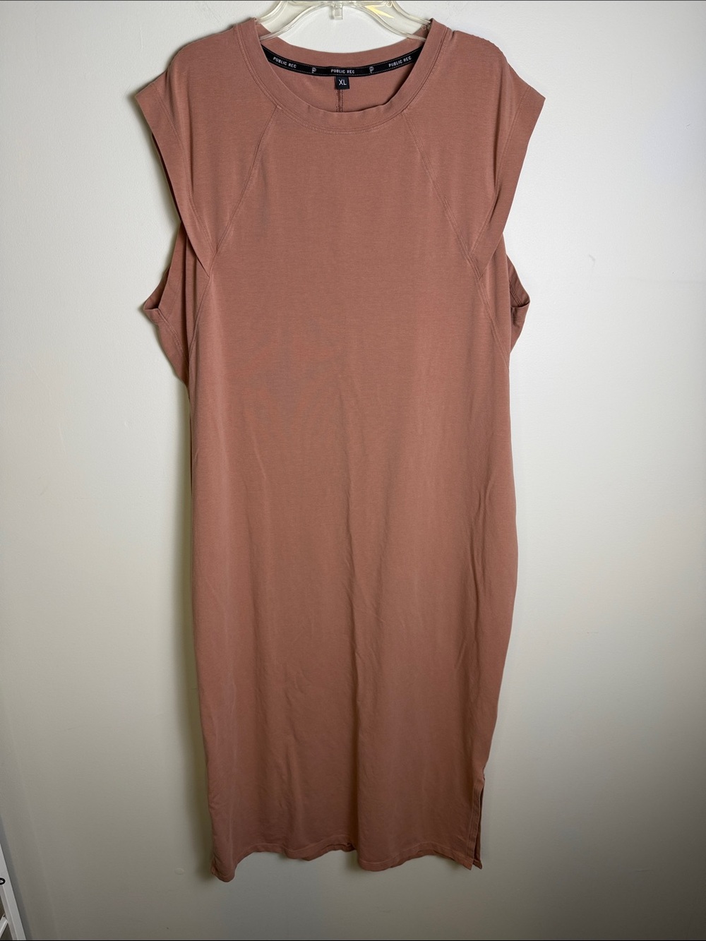 PUBLIC REC Go-To Cap Sleeve Midi Tank T-Shirt Dress, Canyon Color | Sz XL